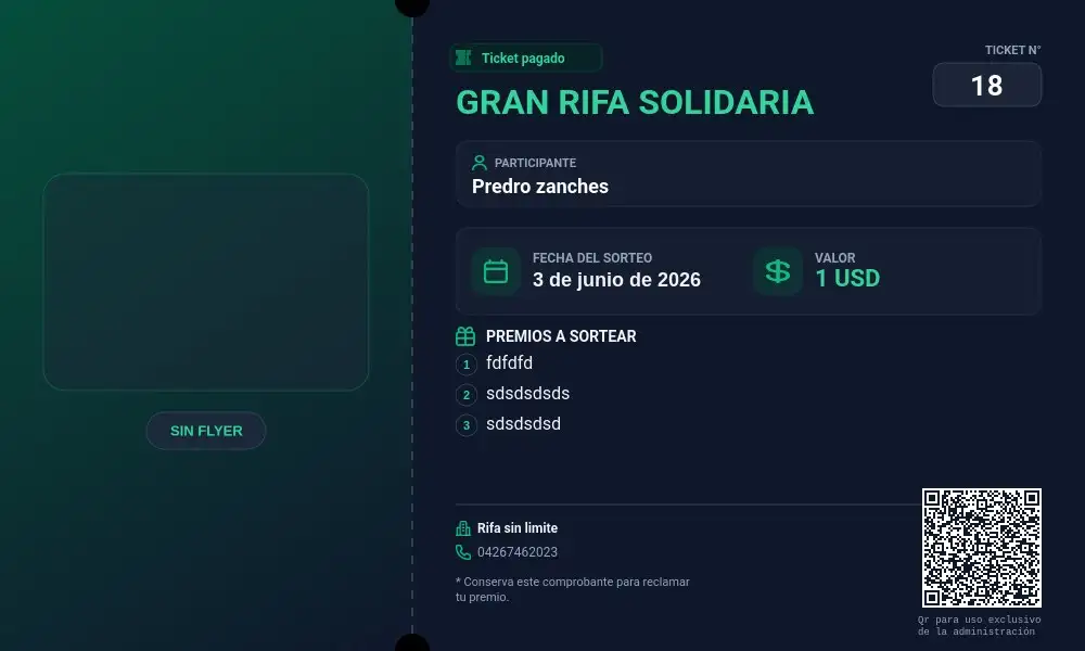 Captura de pantalla de Impresión de Boletos en RoletApp