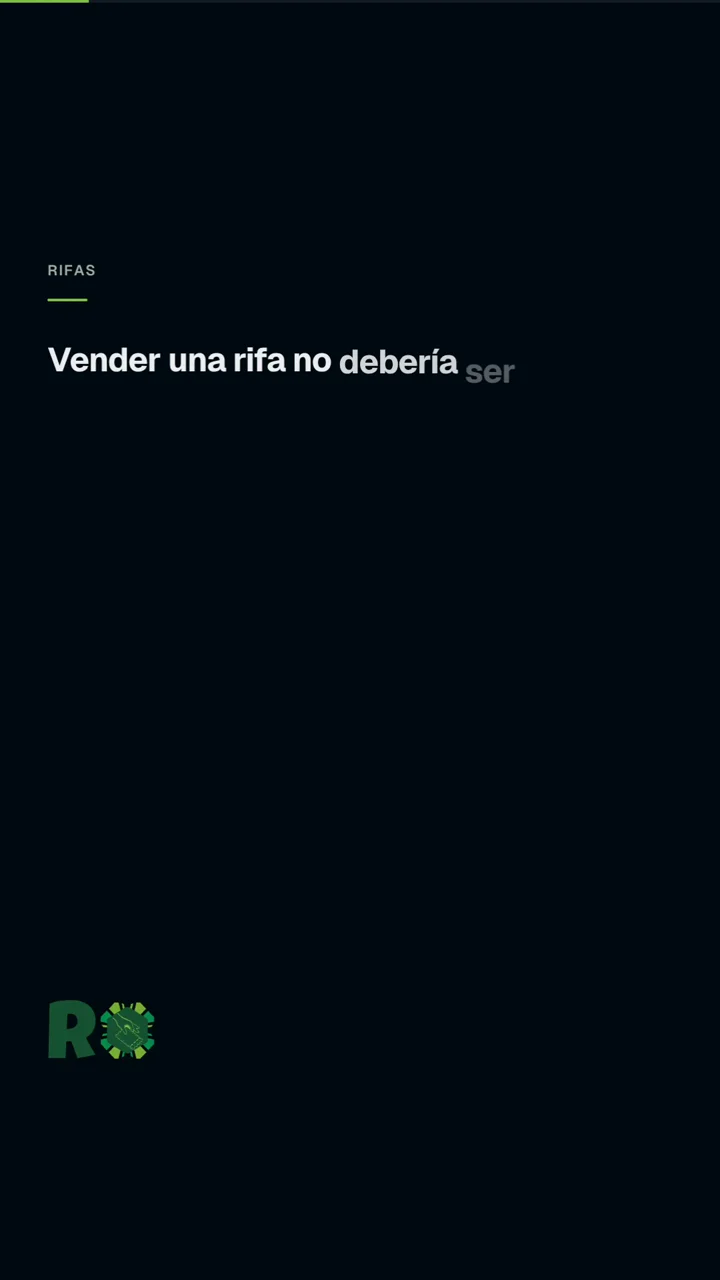 Vista previa del video promocional de RoletApp mostrando la gestión de rifas desde el celular